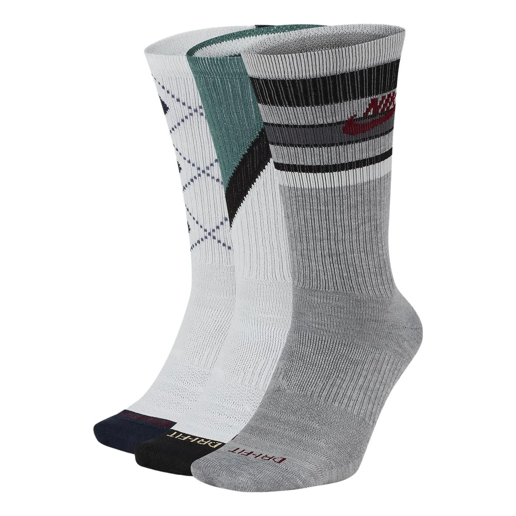 Nike SB Everyday Max Lightweight Mid-calf skate socks (3 pairs) 'Multi Color' SK0096-967 - 1