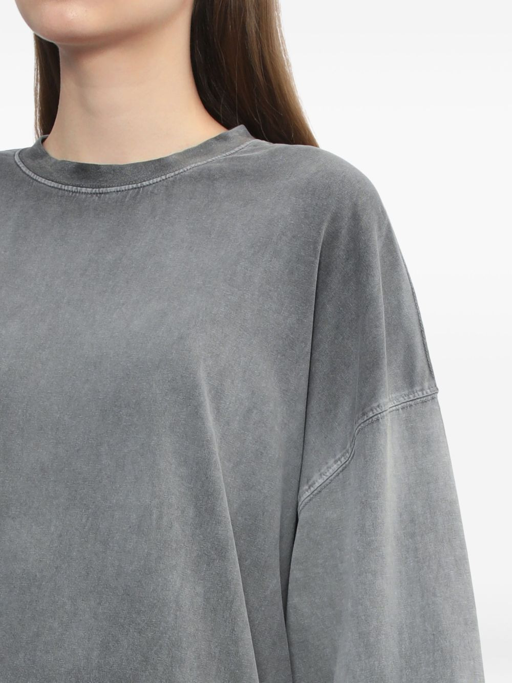 long-sleeve washed-effect T-shirt - 5