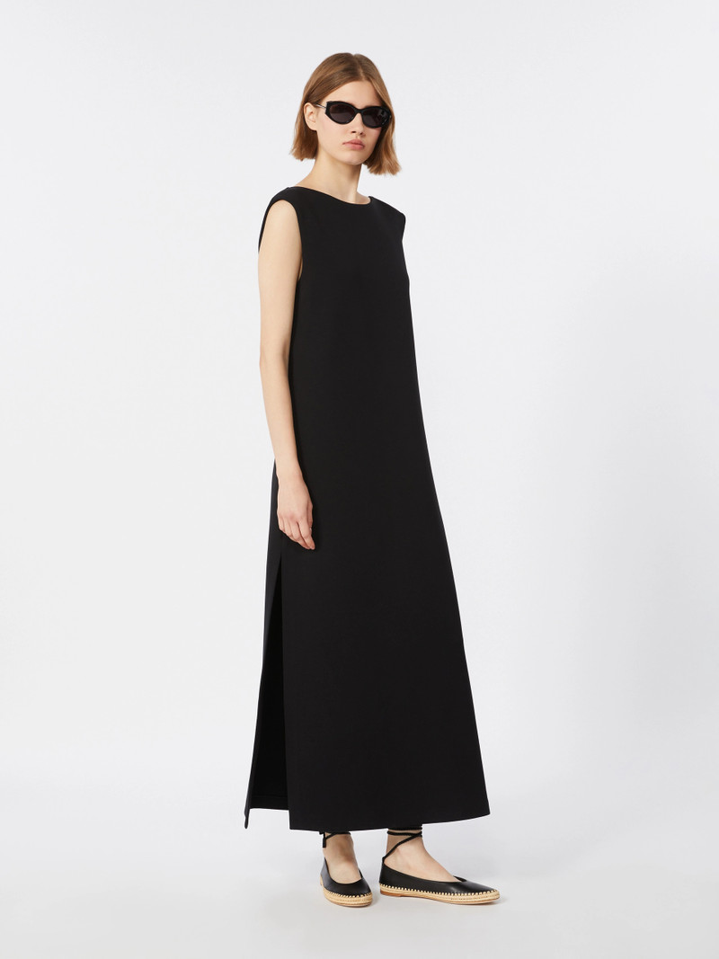 'S Max Mara PEPLI Long scuba jersey dress - BLACK outlook