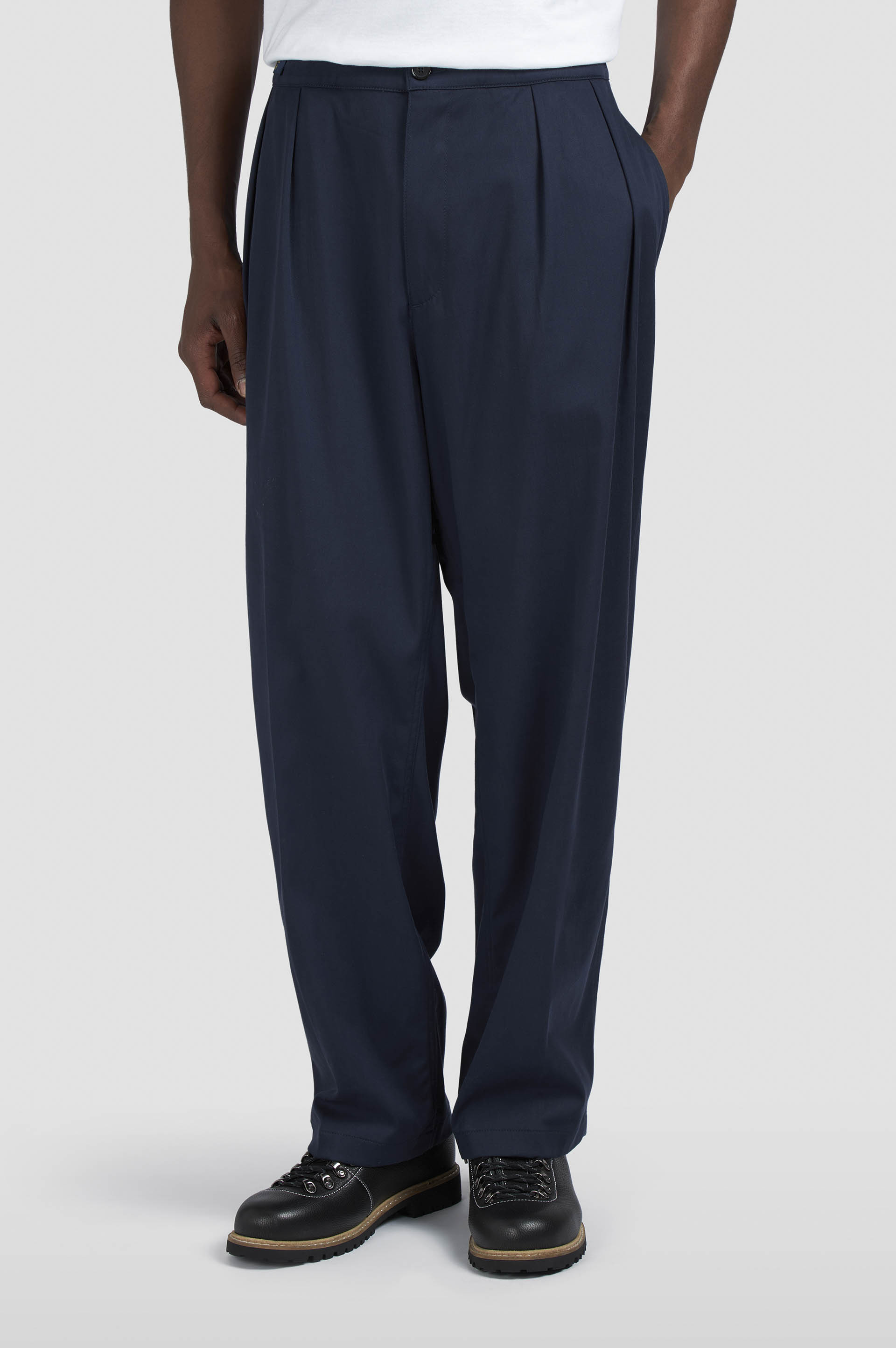 XSOFT STRETCH COTTON AND TENCEL TROUSERS WITH TWO PINCE - 6