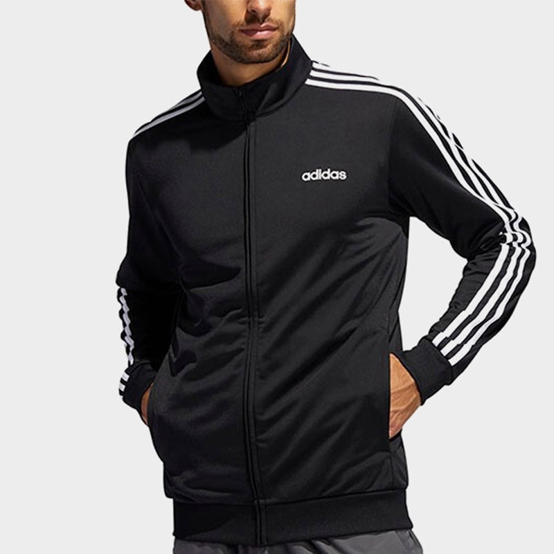 adidas Stand Collar Casual Sports Running Jacket Black FM5770 - 3