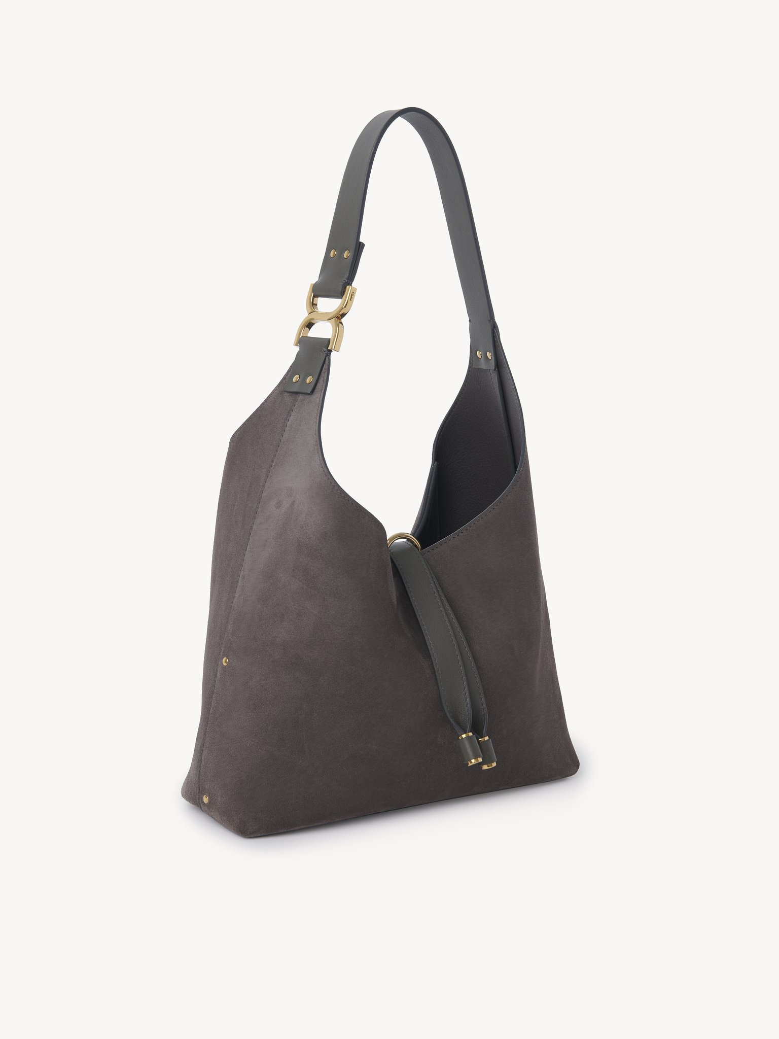 SMALL MARCIE HOBO BAG IN SUEDE LEATHER - 3