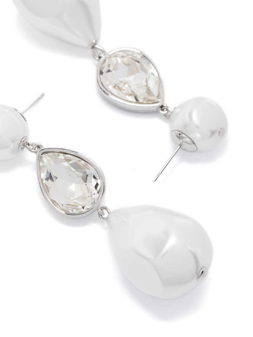 faux-pearl droplet earrings - 3