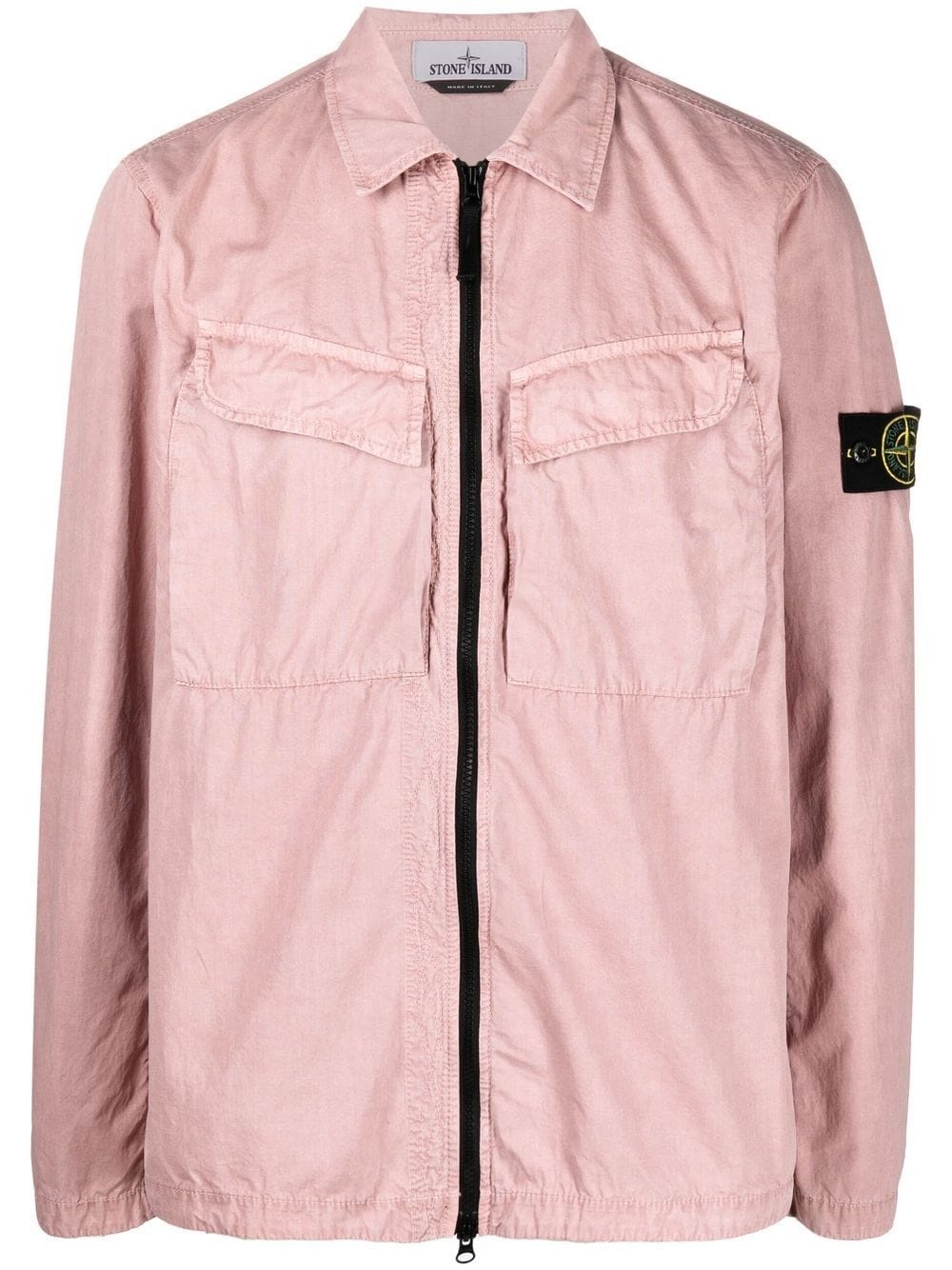 Compass-patch shirt jacket - 1