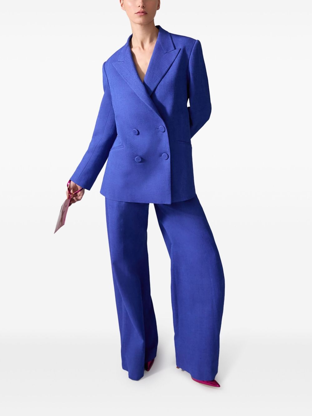 high-waisted palazzo trousers - 4