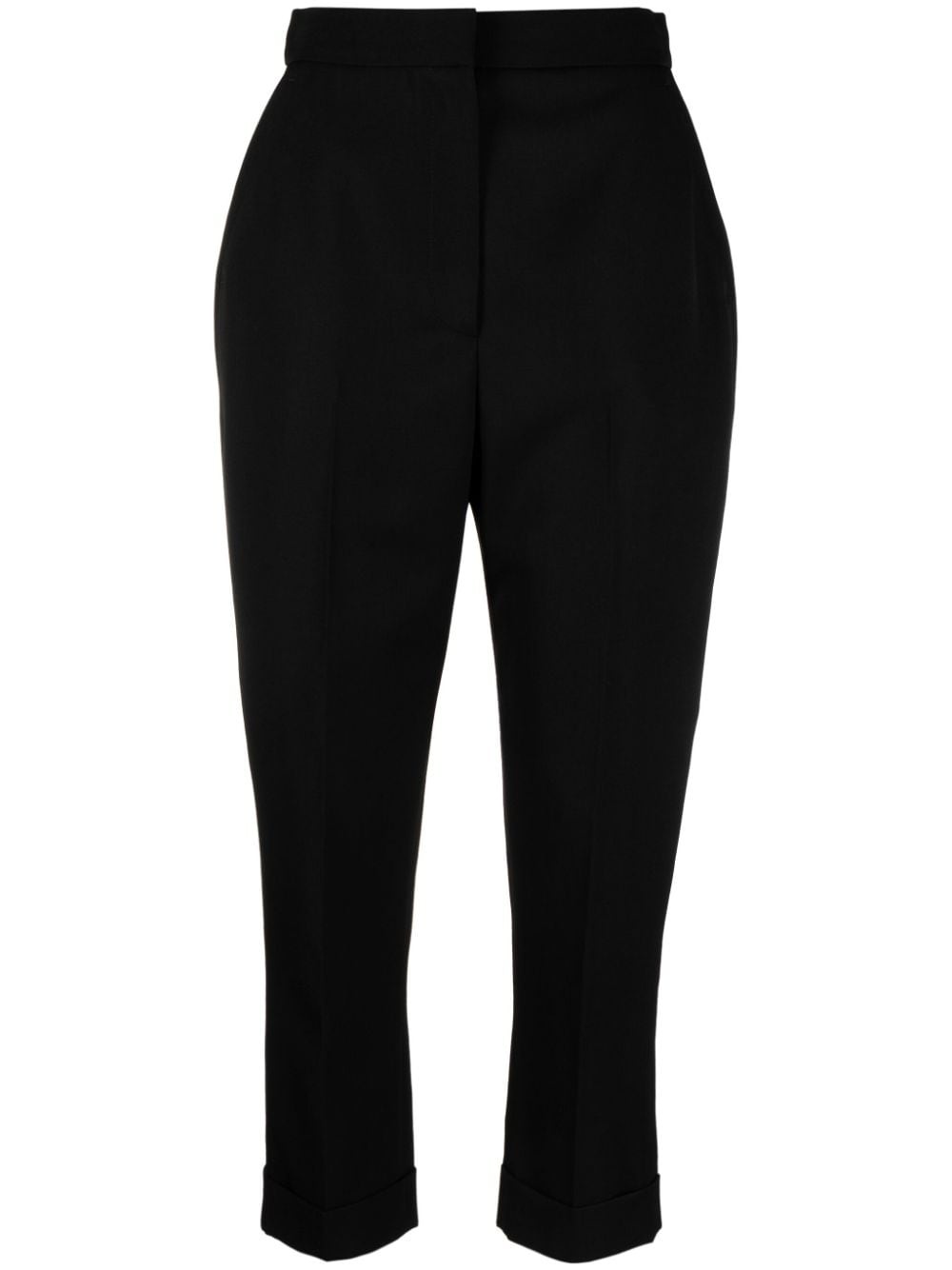 wool cropped trousers - 1