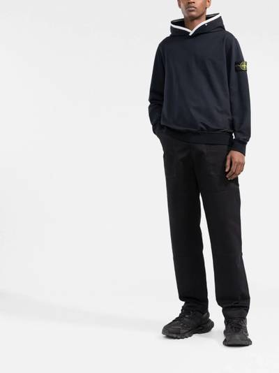 Stone Island contrast-trim hoodie outlook