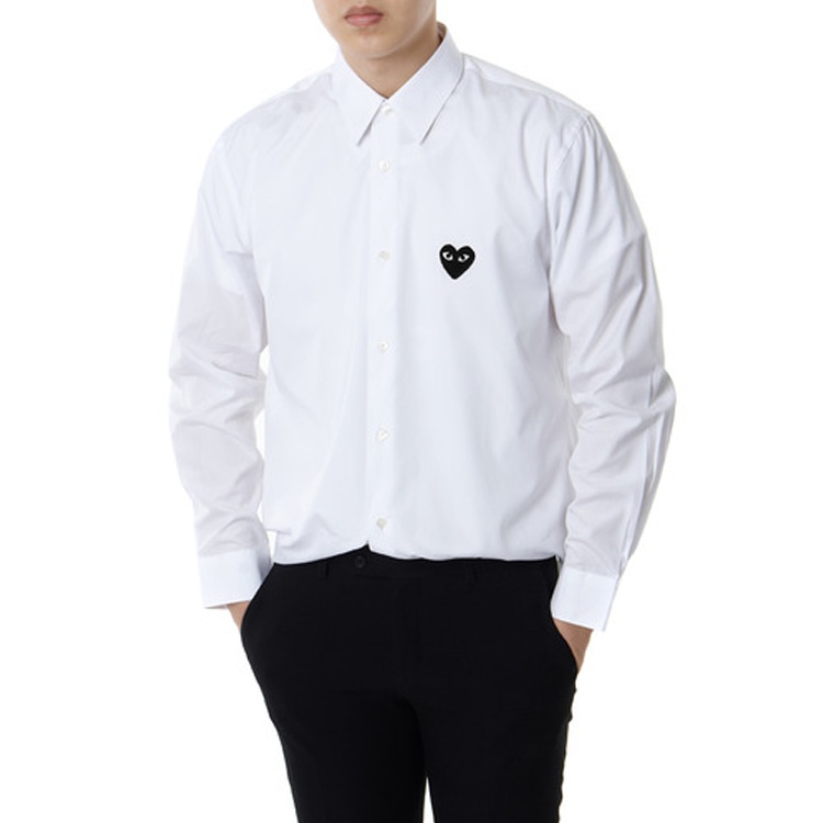 COMME des GARCONS PLAY Black Emblem Button Down 'White' AZ-B004-051-2 - 7