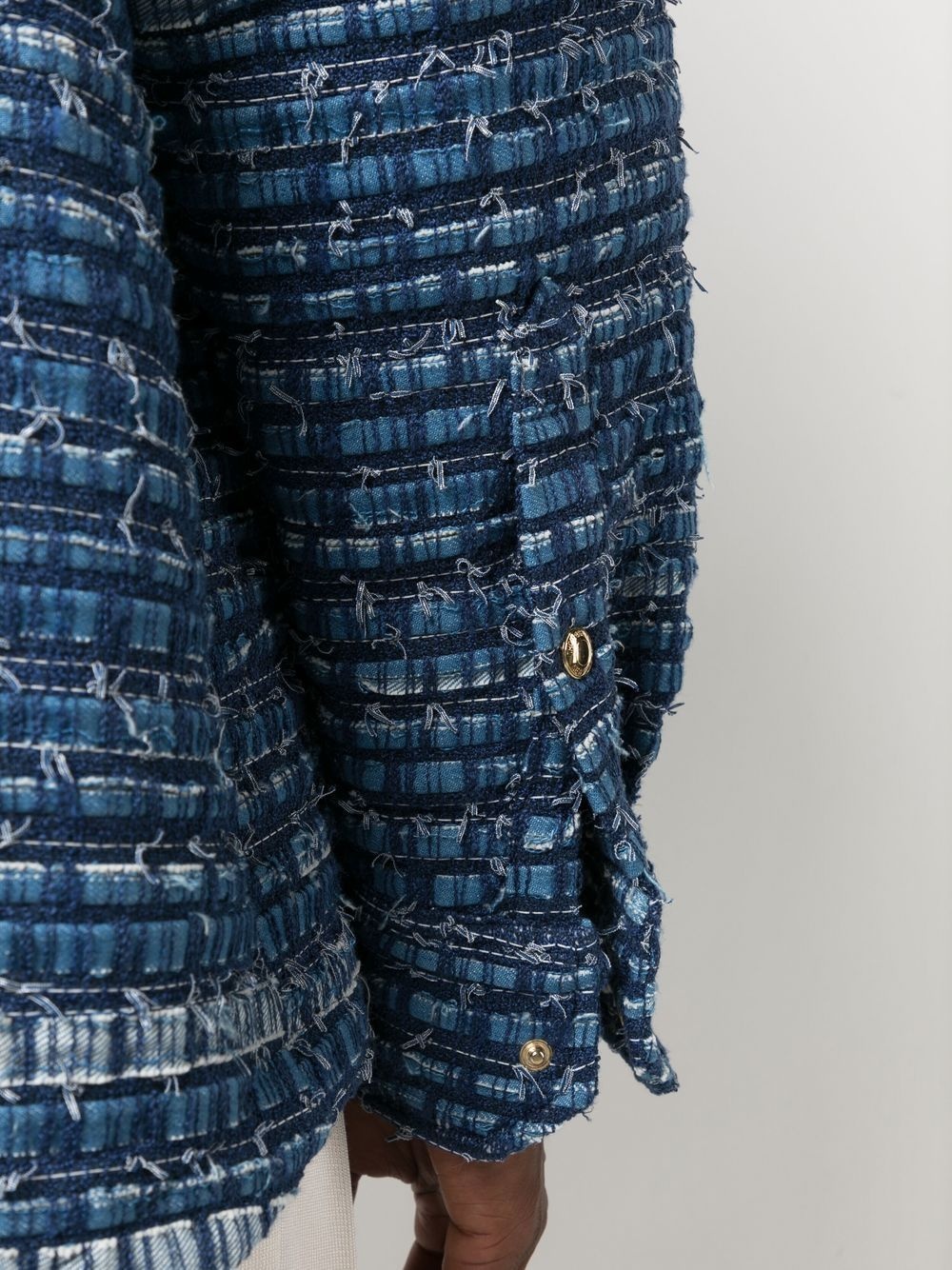 denim-tweed shirt jacket - 5