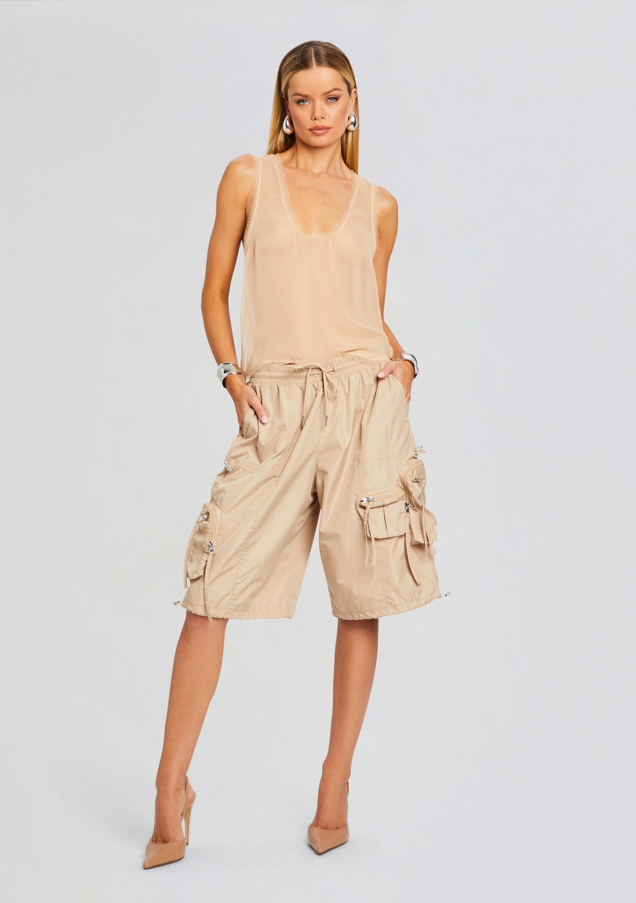 ALBA RUCHED CARGO SHORT - 5