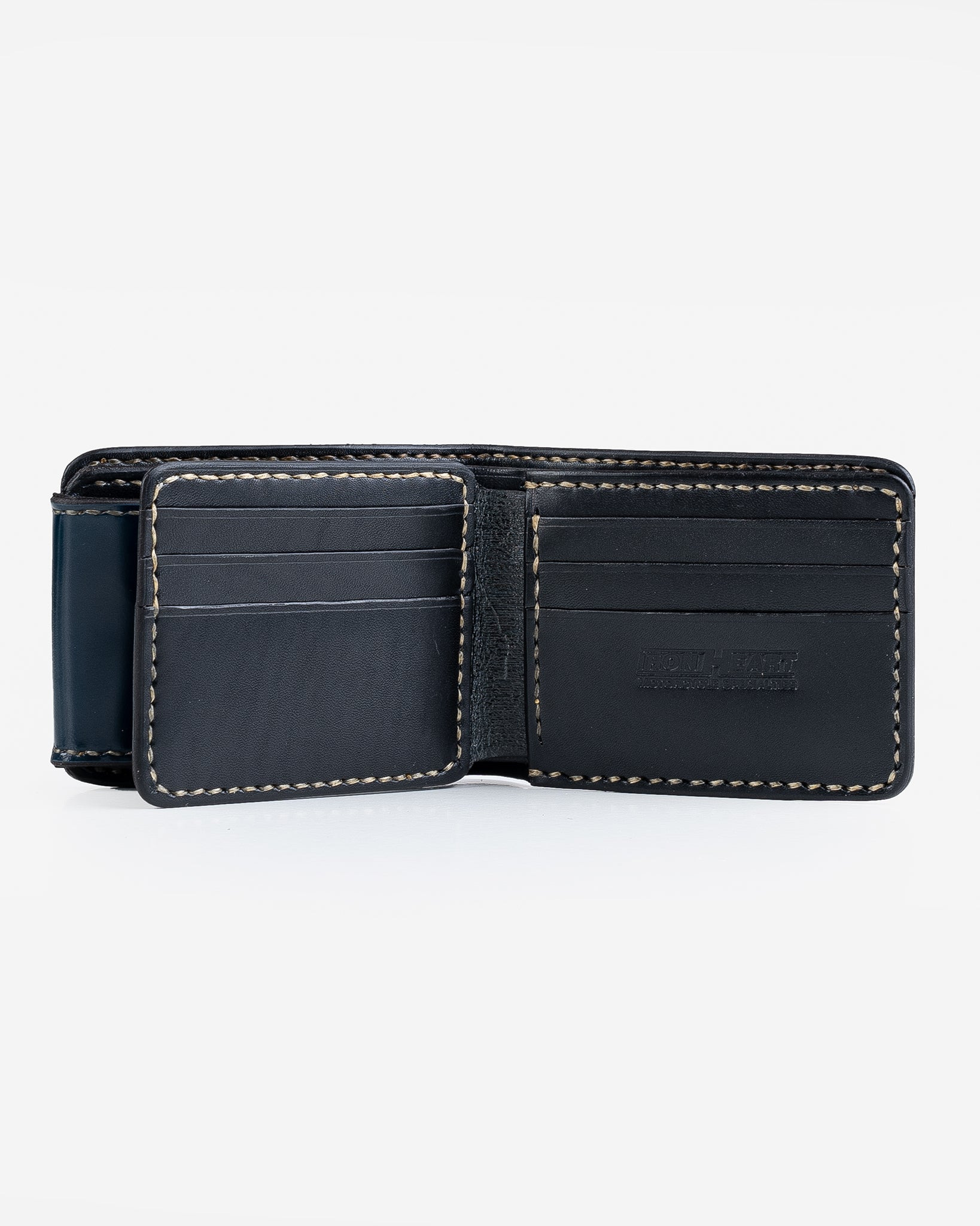 IHG-01-NAV Small Shell Cordovan Wallet - Navy - 3