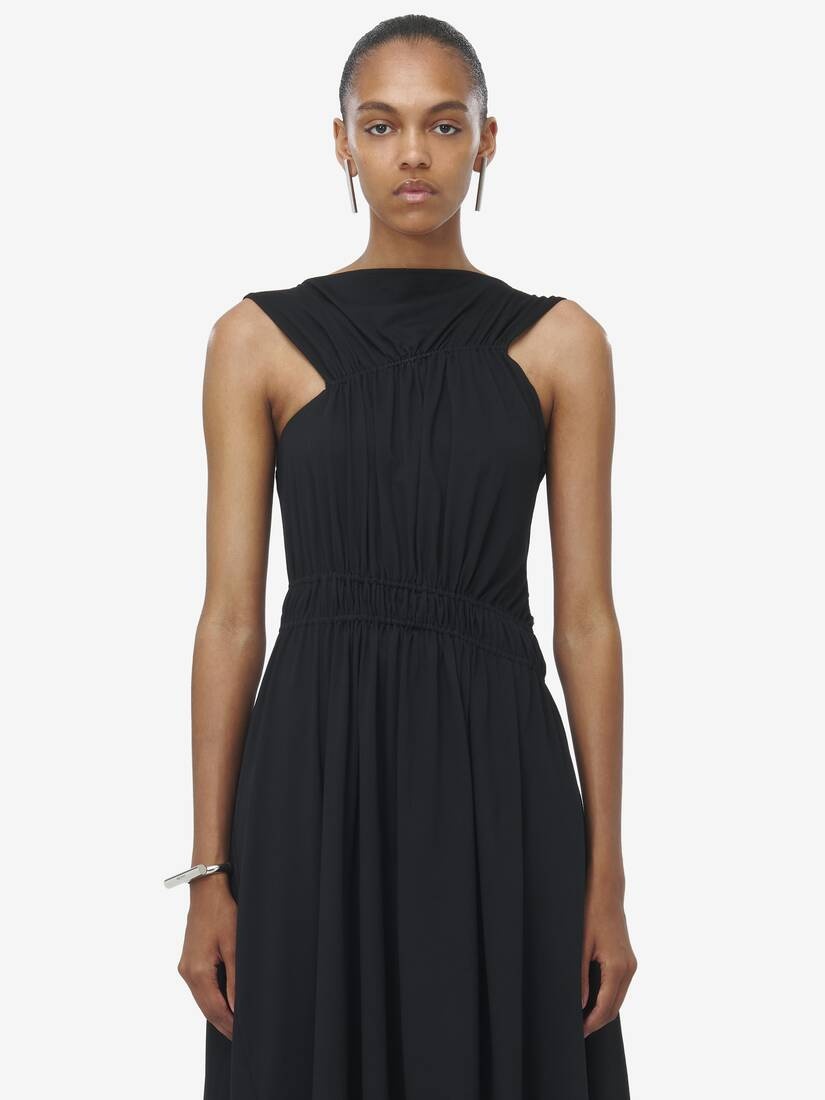Asymmetric Gathered Dress - 4