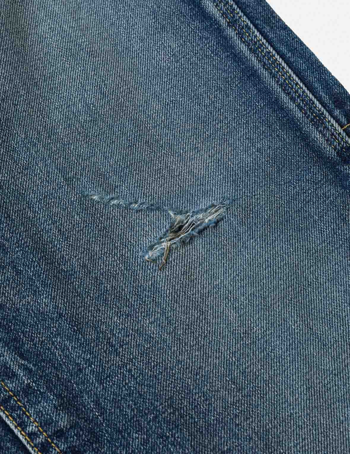 Washed Seagull Print Regular Fit Painter Jeans - 11