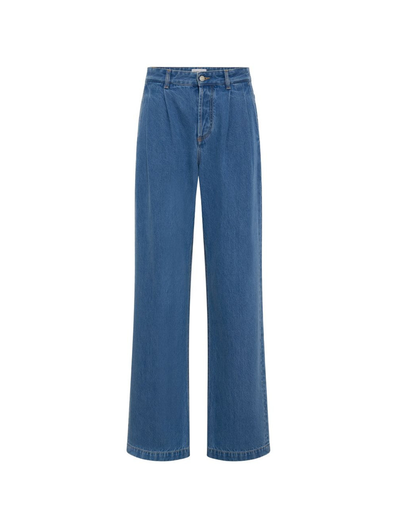 pleated loose-fit jeans 1