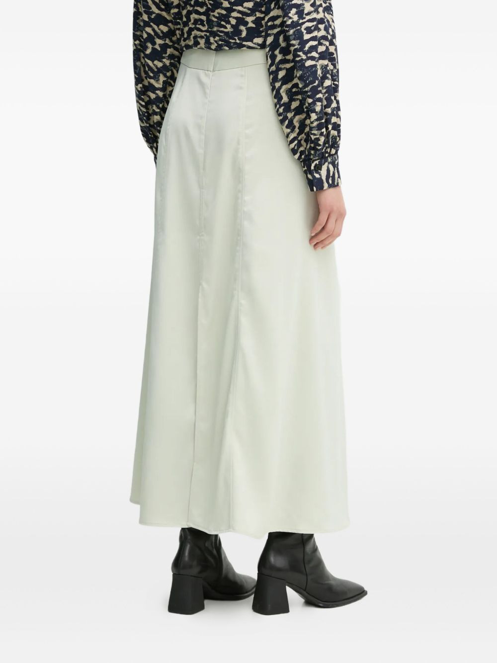 elastic-waist midi skirt - 3