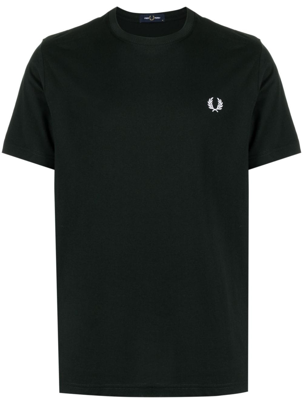 logo-embroidered cotton T-shirt - 1