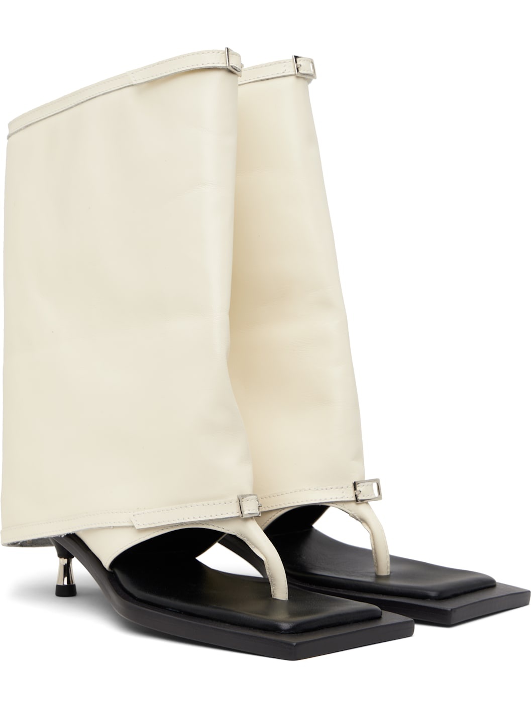 Off-White Kaia Stiletto Cropped Trouser Heeled Sandals - 4