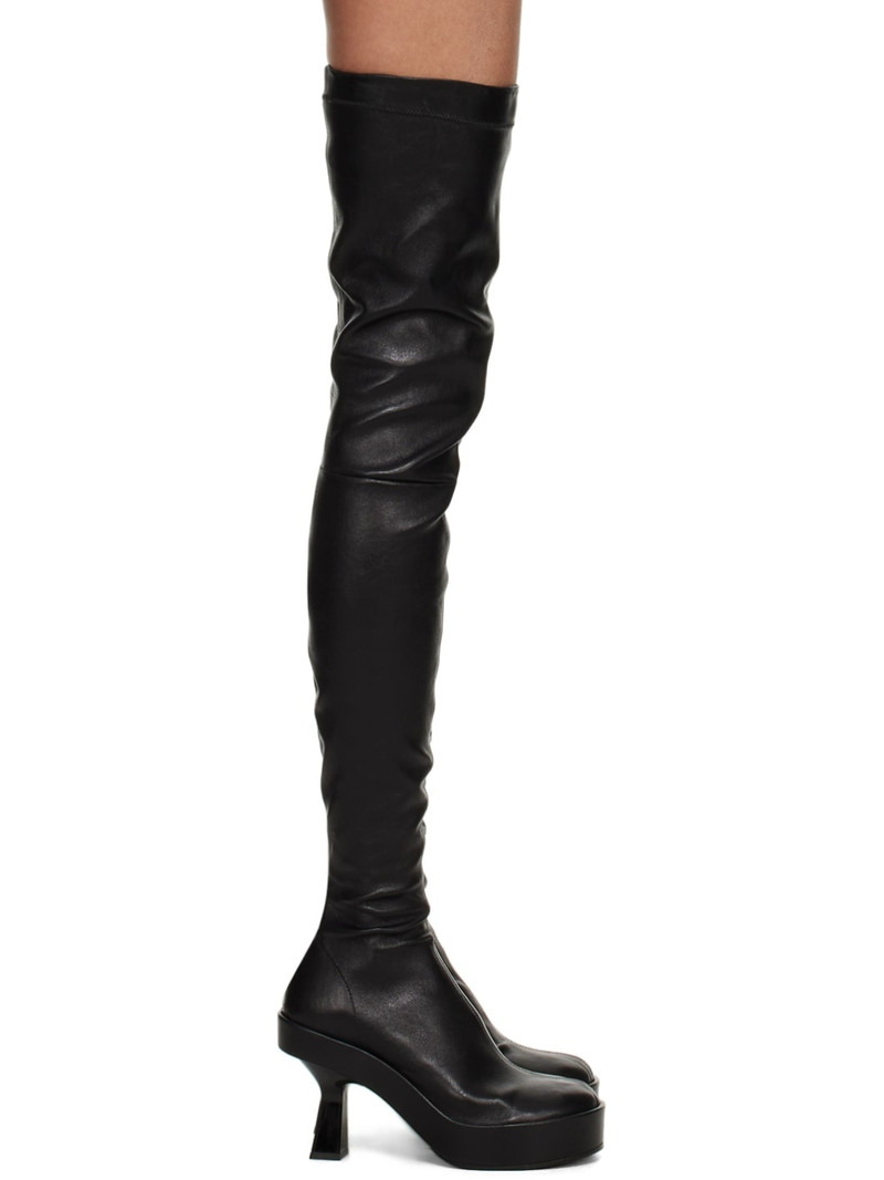 Black Leather Over-The-Knee Boots 1