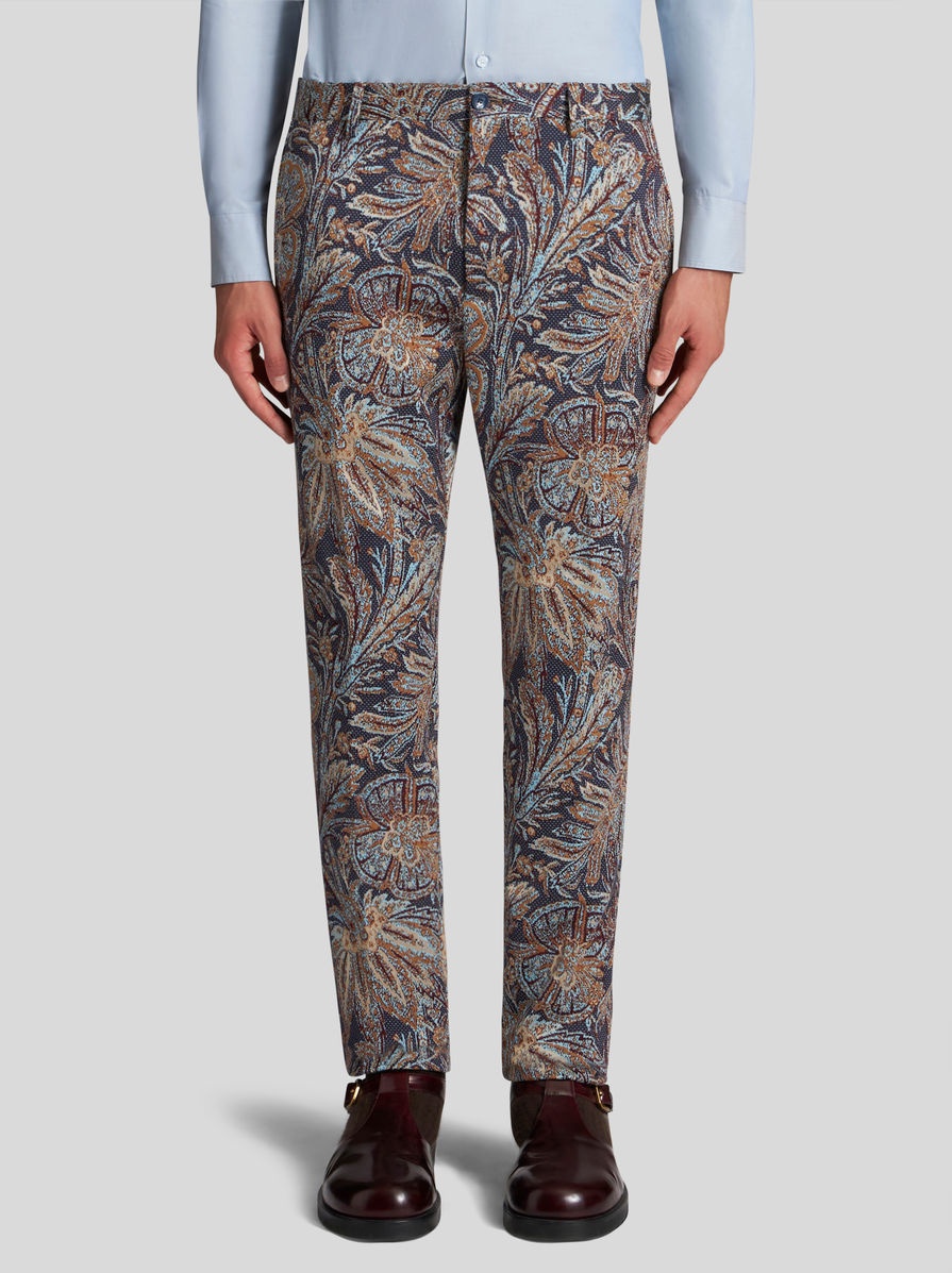 JERSEY JACQUARD TROUSERS - 2