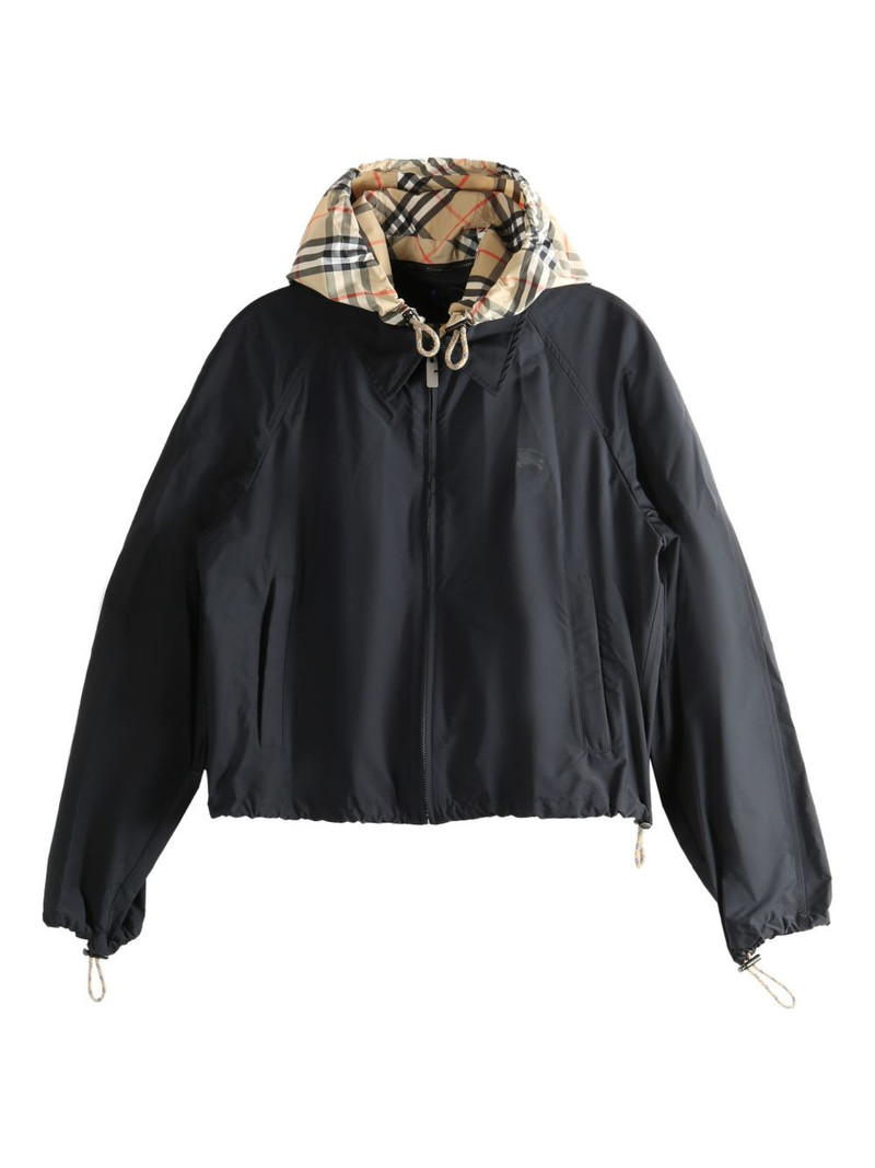 check-hood cropped jacket 1