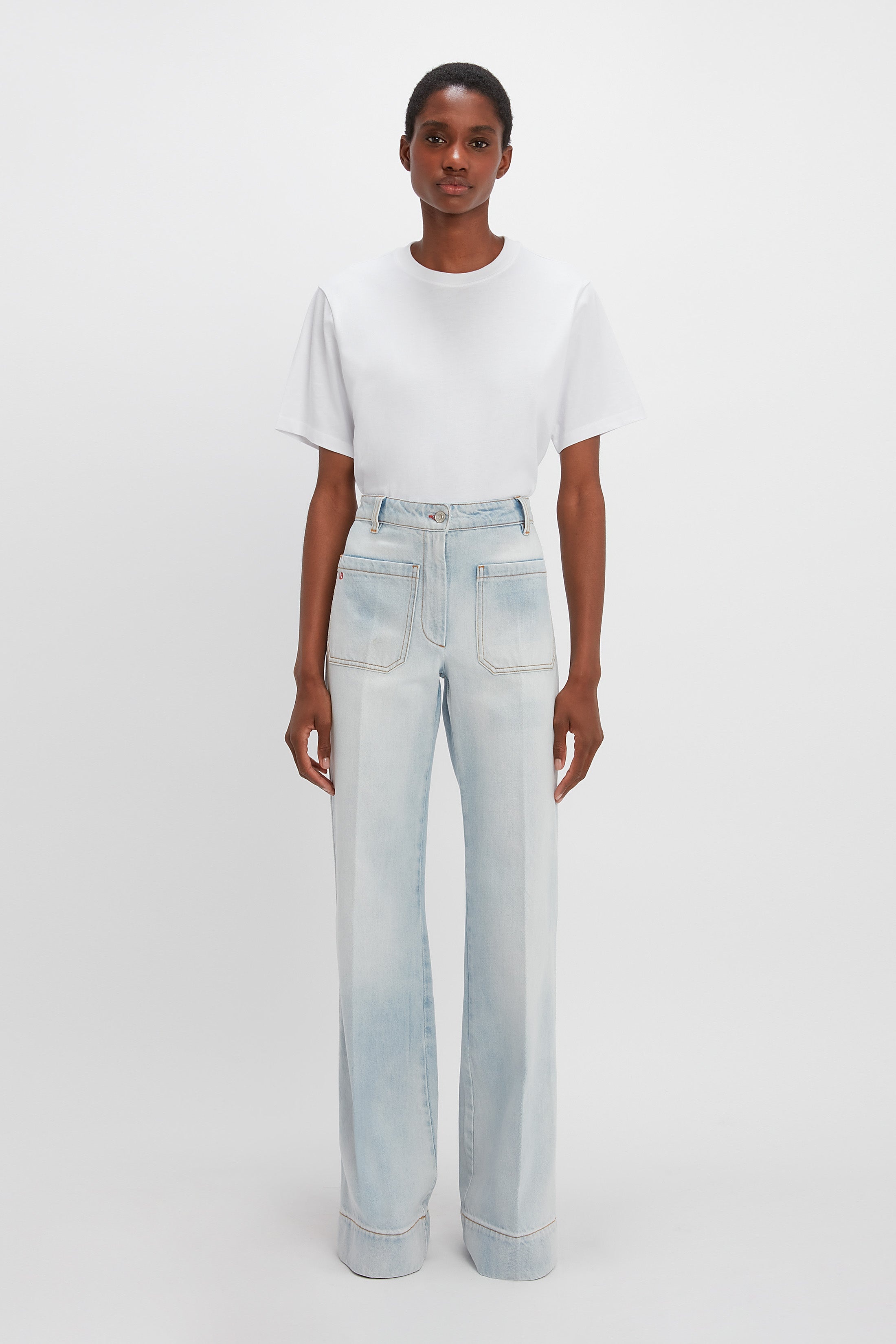 Alina High Waisted Jean in Light Haze Wash - 2
