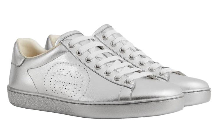 (WMNS) Gucci Ace 'Metallic Silver' 663168-B8B20-8106 - 2