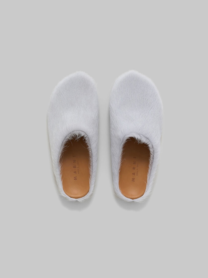 GREY LONG-HAIR CALFSKIN FUSSBETT SABOT - 4