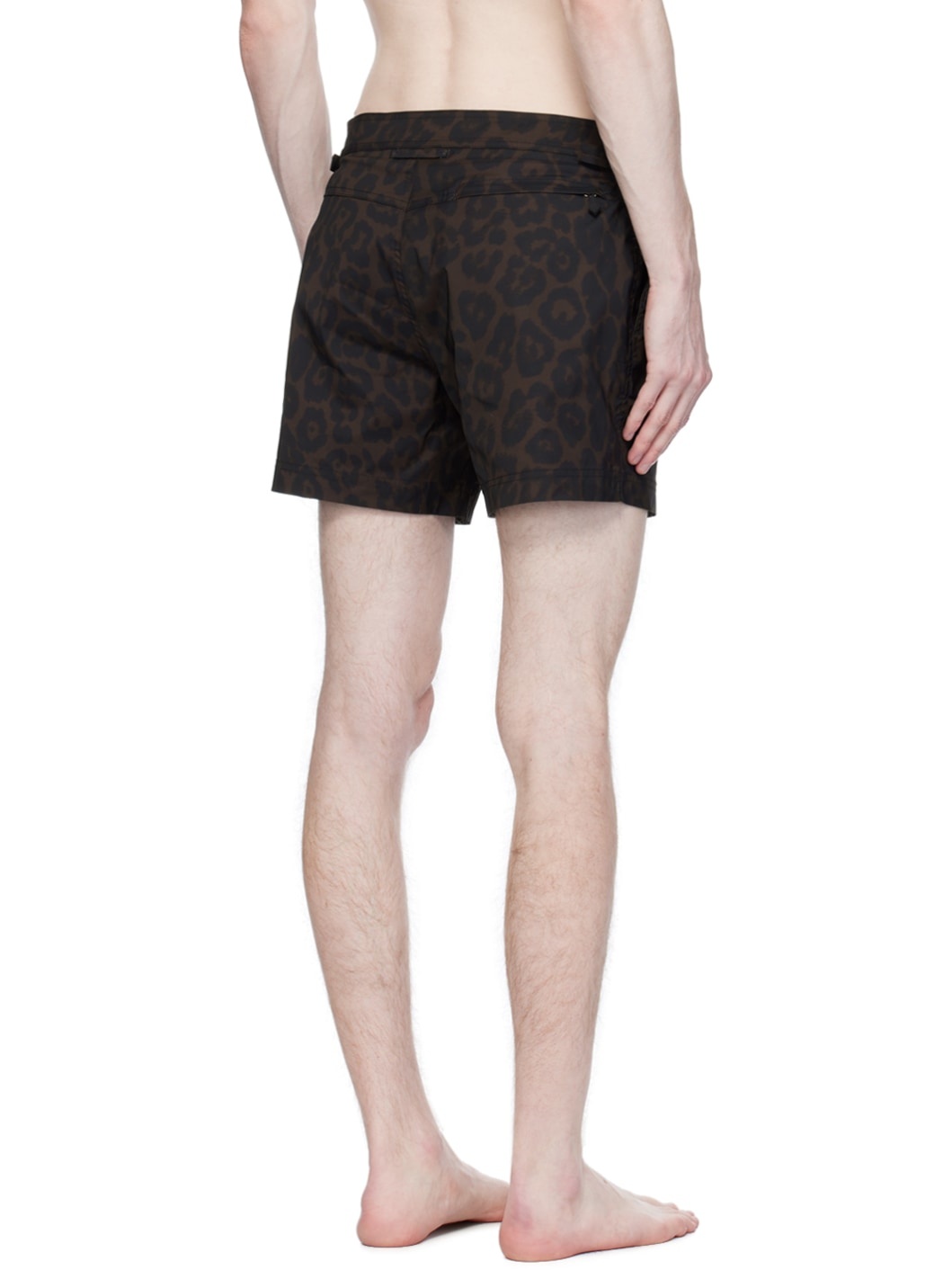 Brown Print Swim Shorts - 3