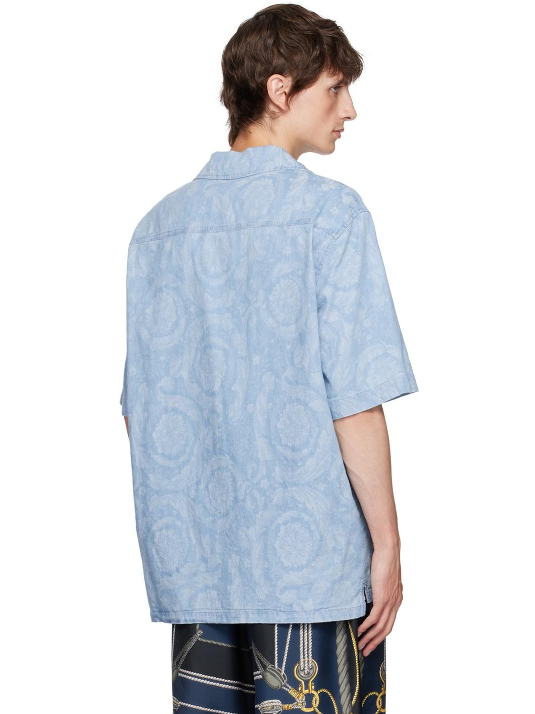 Blue Barocco Chambray Shirt - 3