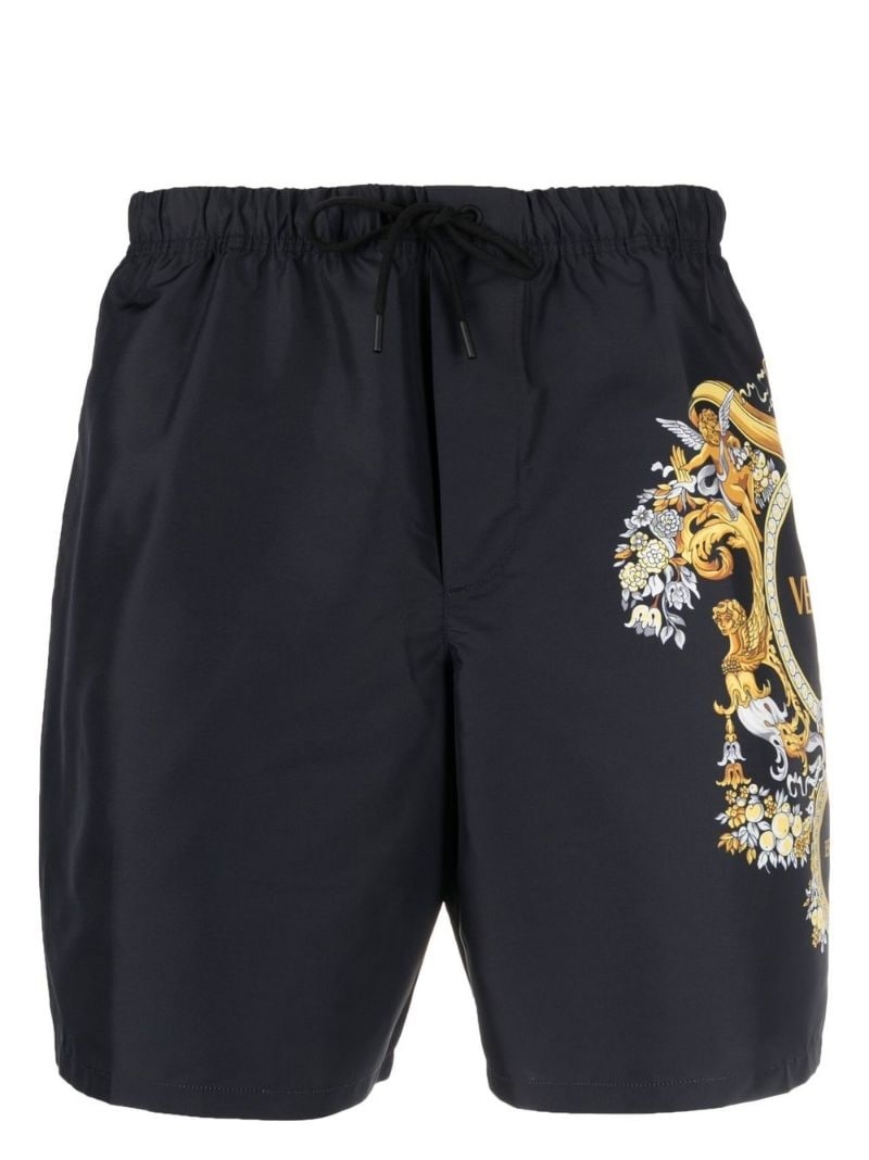 logo-print swim shorts - 1