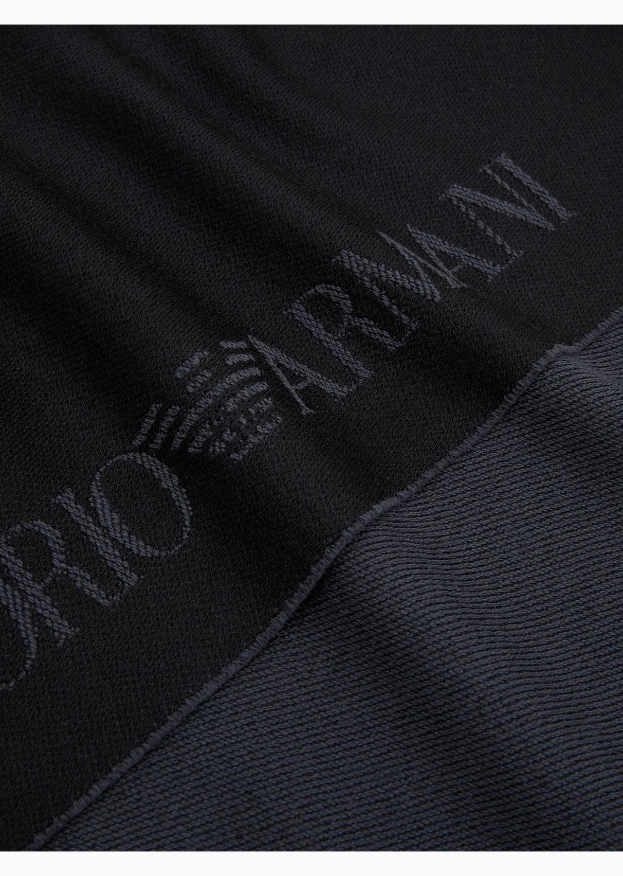 Wool scarf with jacquard logo lettering - 2