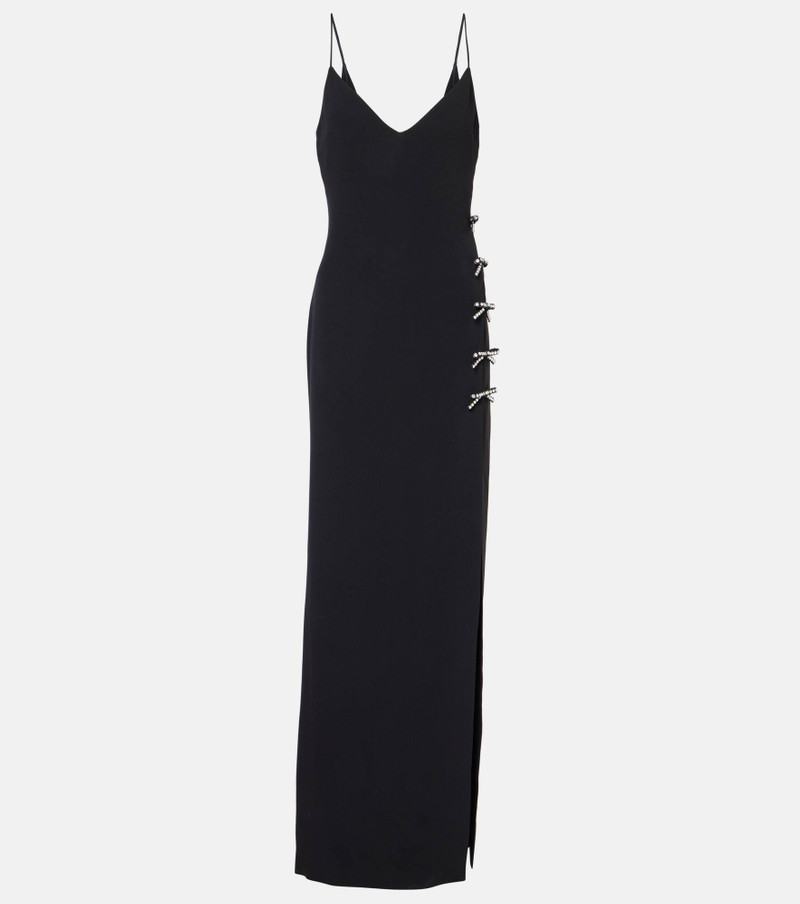 Embellished bow-detail cady gown 1