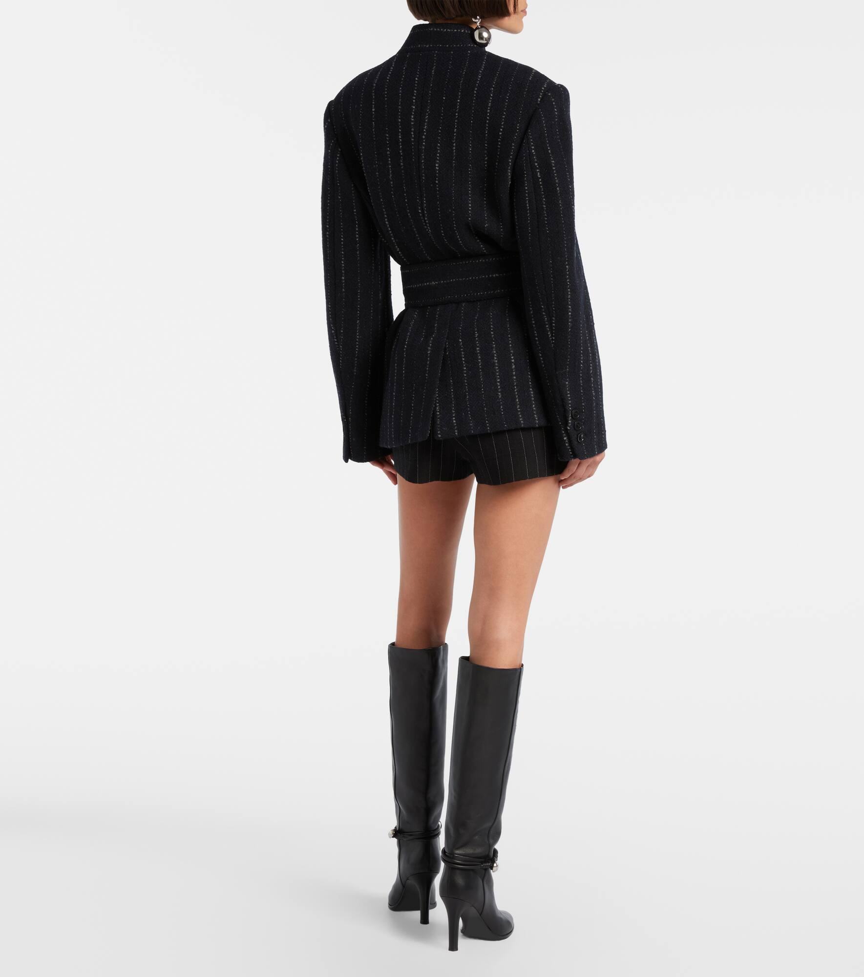 Fyma chalk stripe virgin wool blazer - 3