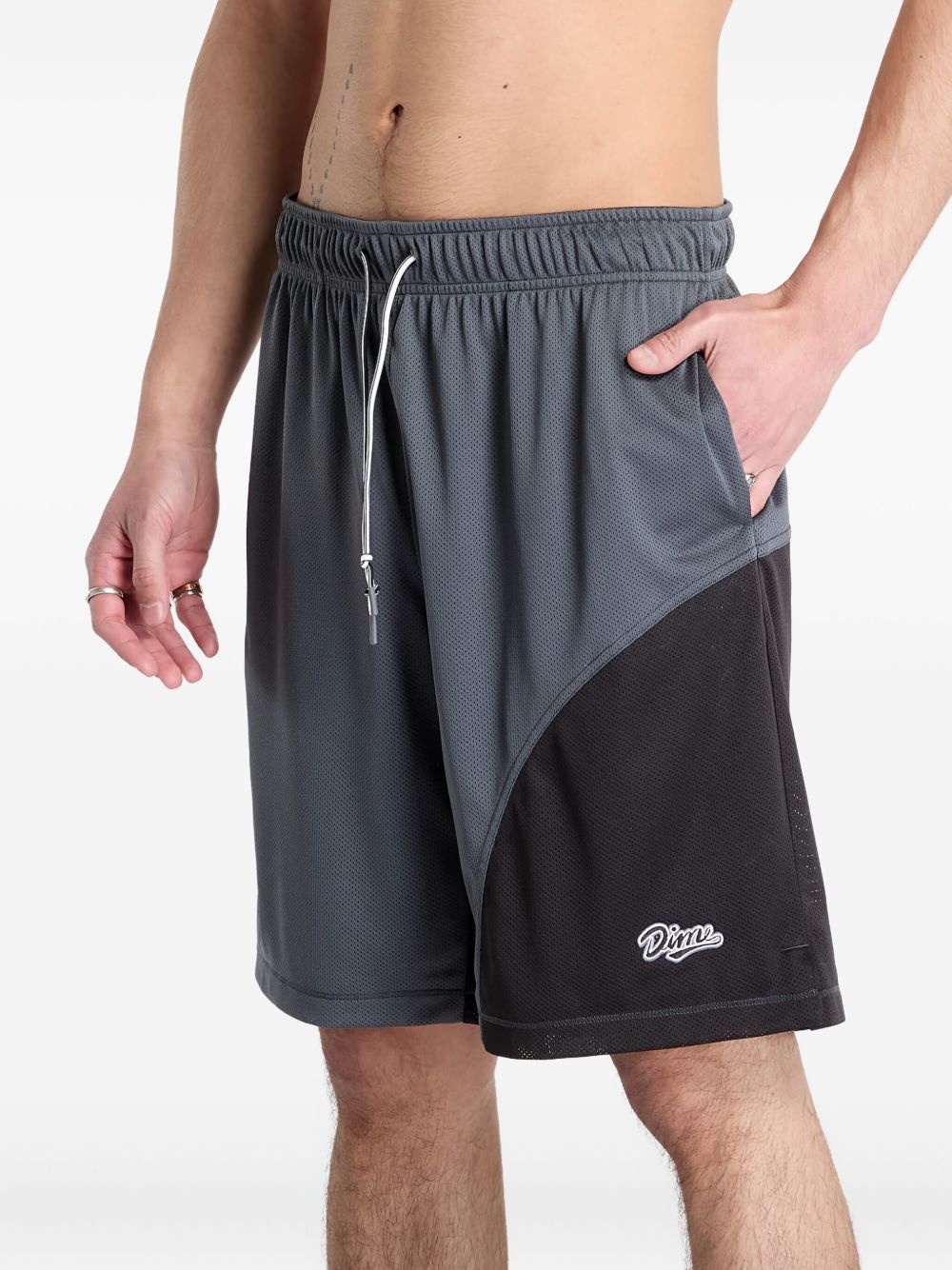 mesh panel shorts - 4