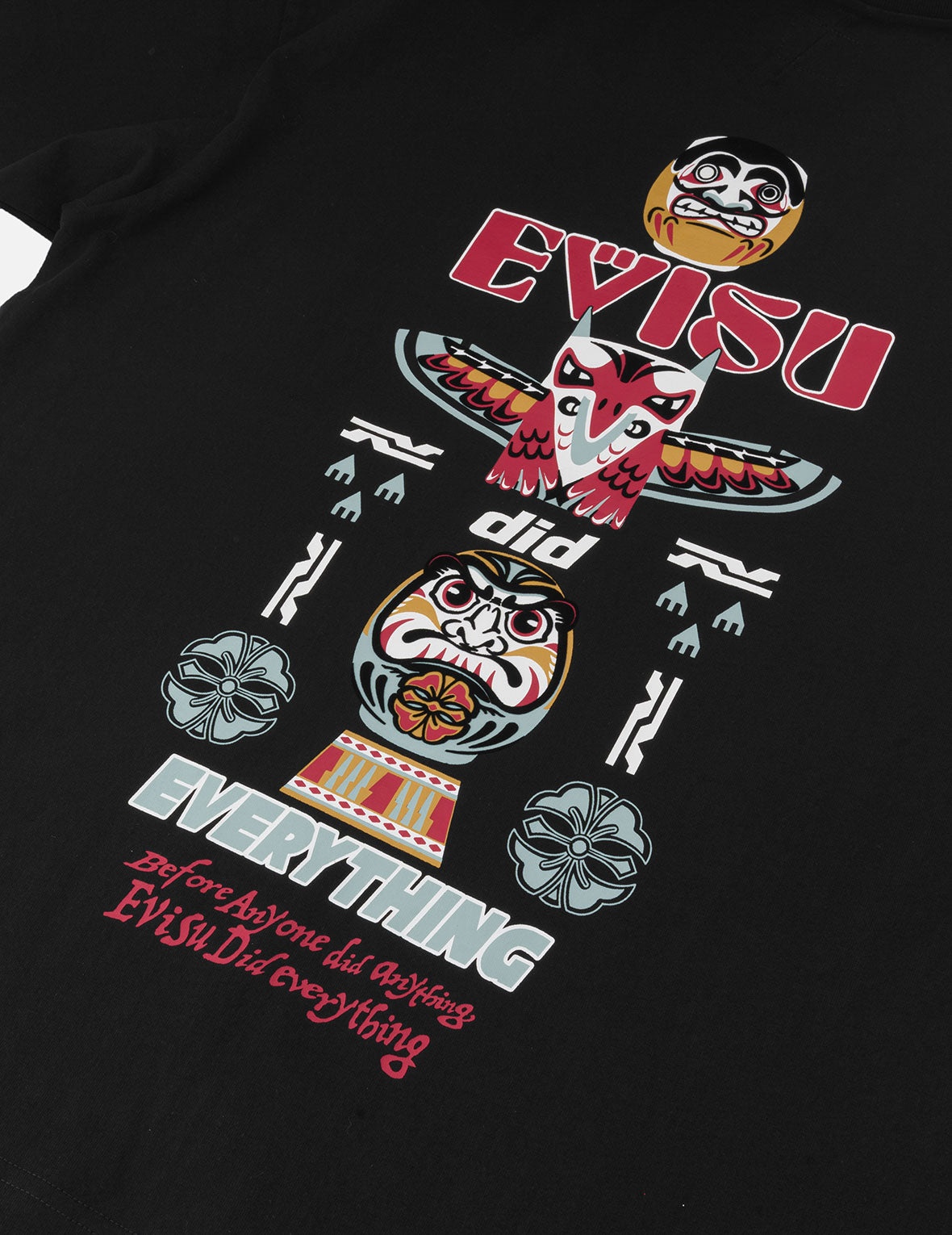 Daruma and Totem Print Relax Fit T-shirt - 7