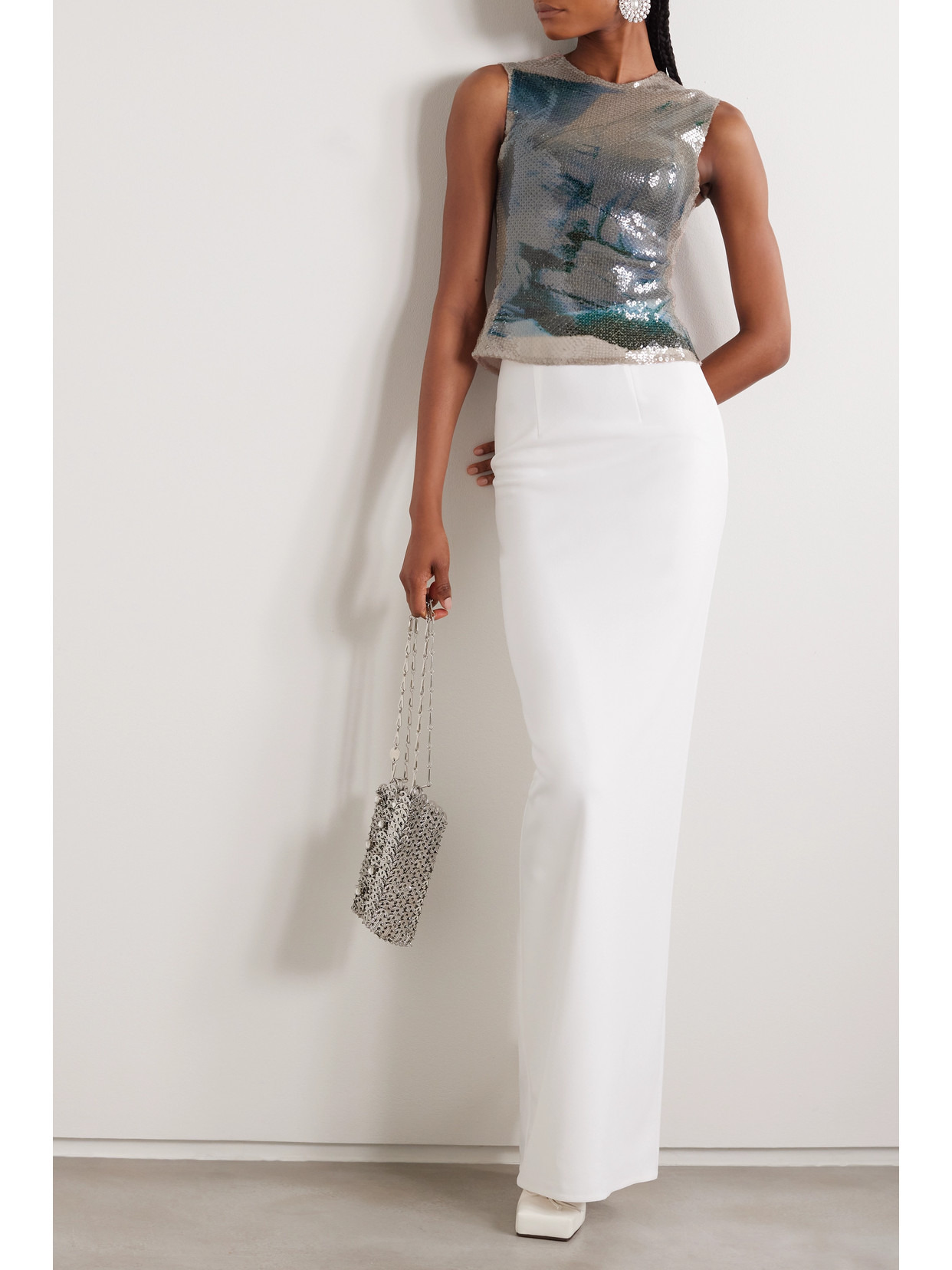 Nage Printed Sequined Tulle Top - 2