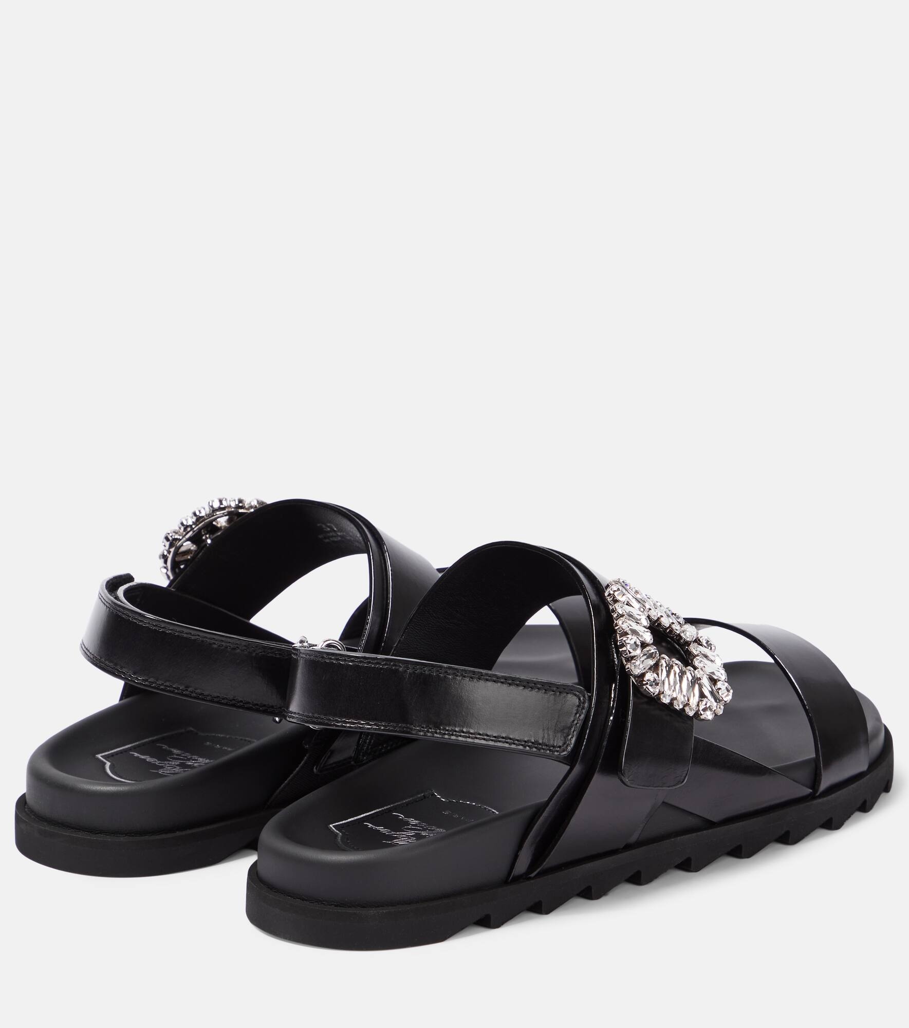 Slidy Viv‘ embellished leather sandals - 3