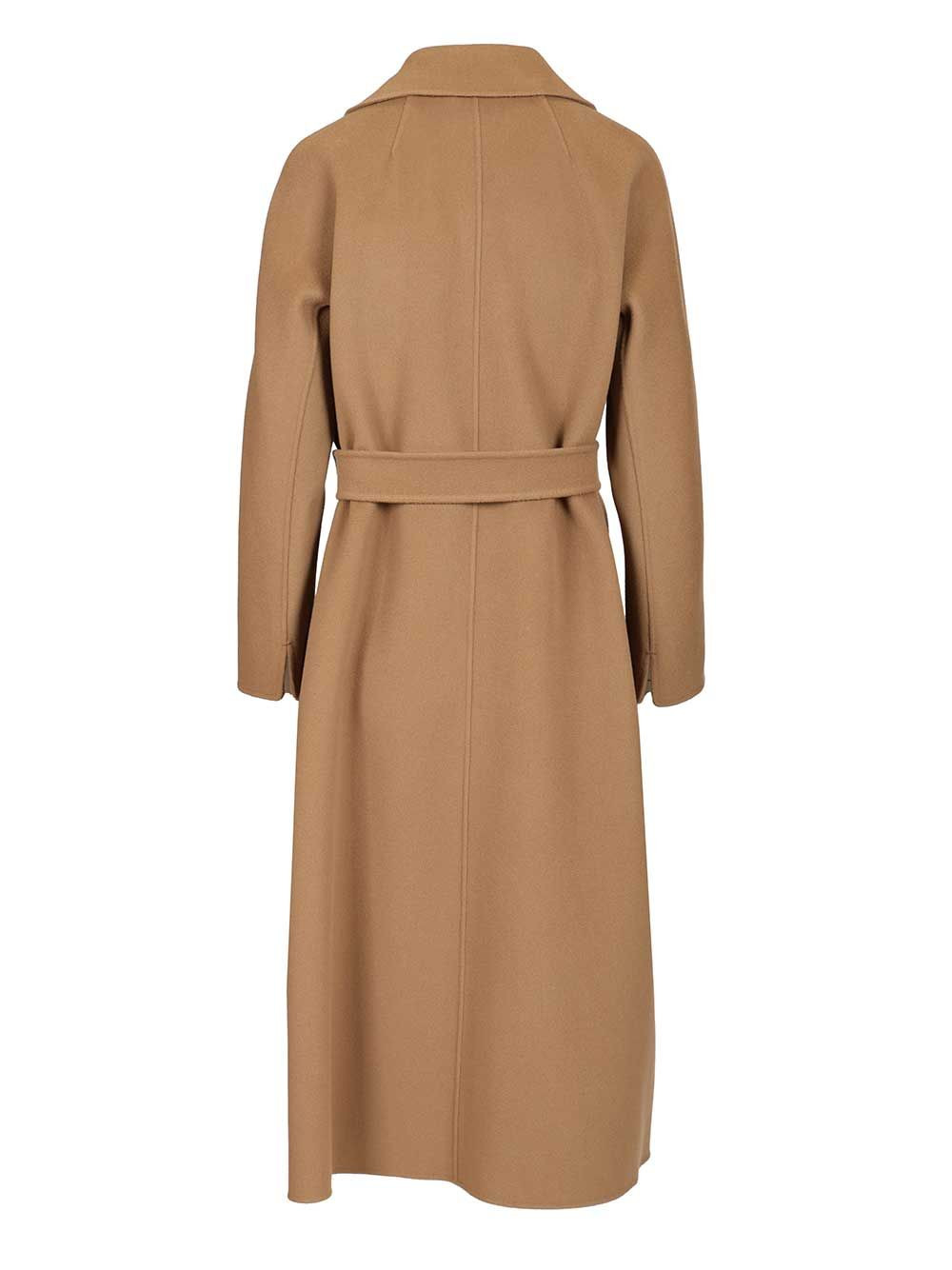 Wool Drap Midi Coat Coats Beige - 2