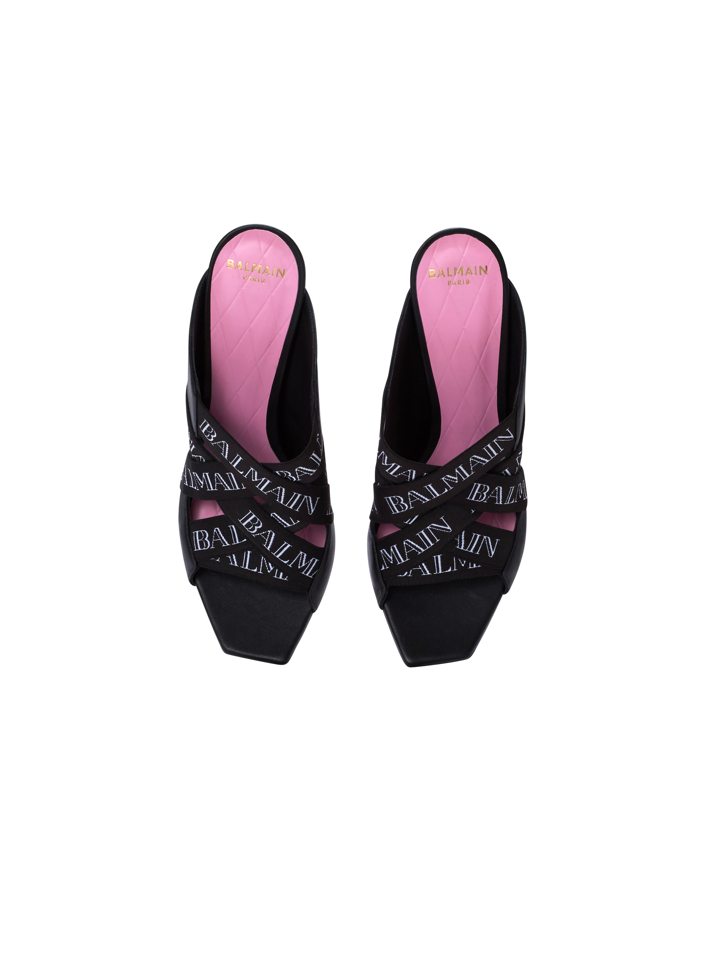 Balmain Ruby mules with Vintage Balmain straps | REVERSIBLE