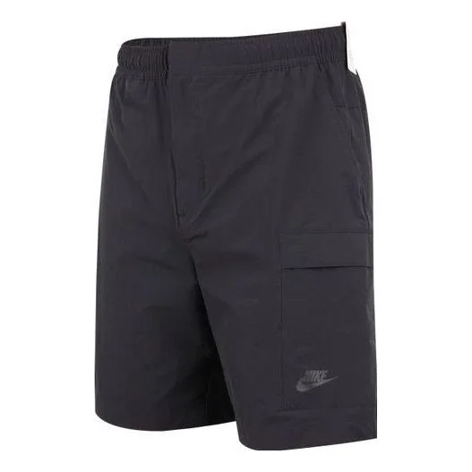 Men's Nike Woven Solid Color Logo Sports Shorts Black DM6616-010 - 1