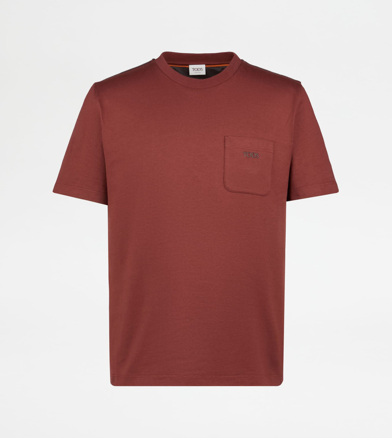 T-SHIRT IN JERSEY - BROWN 1
