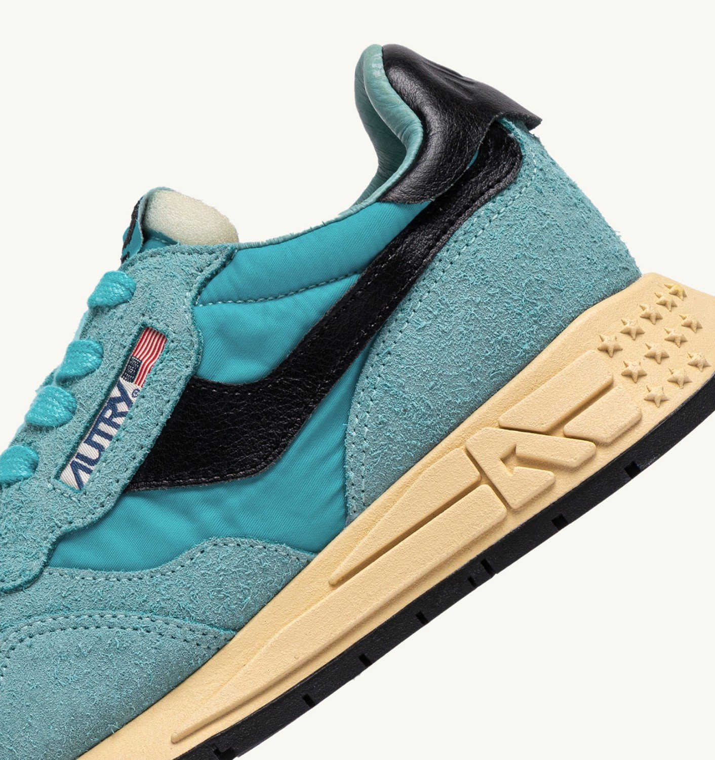 REELWIND LOW SNEAKERS IN NYLON SUEDE AND LEATHER COLOR CAPRI AND BLACK - 6