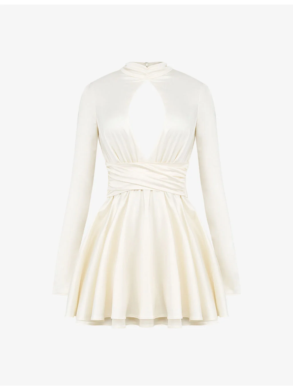 Aryana bow-embellished stretch-satin mini dress - 1
