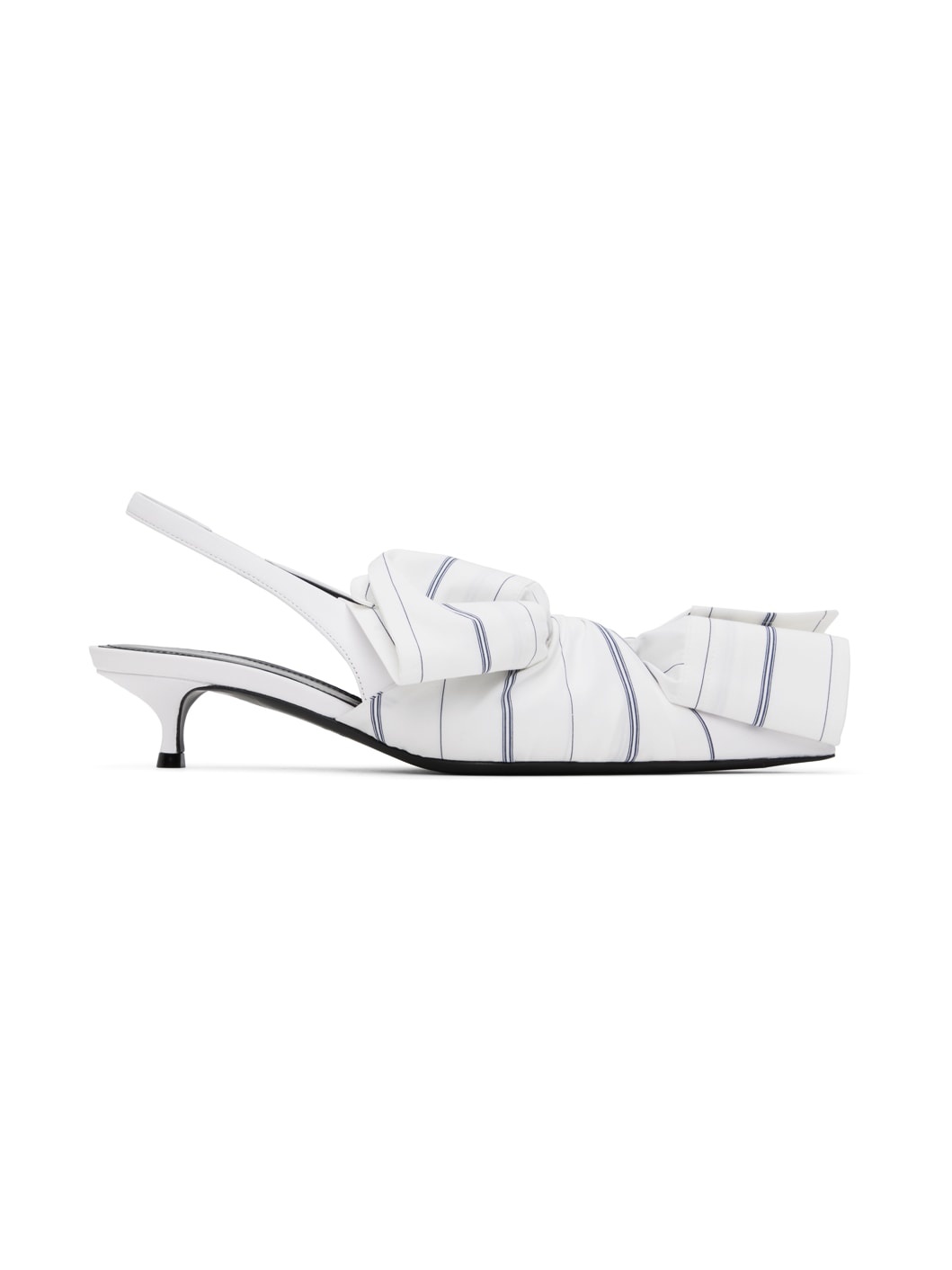 White Knife Chemise 40mm Slingback Heels - 1