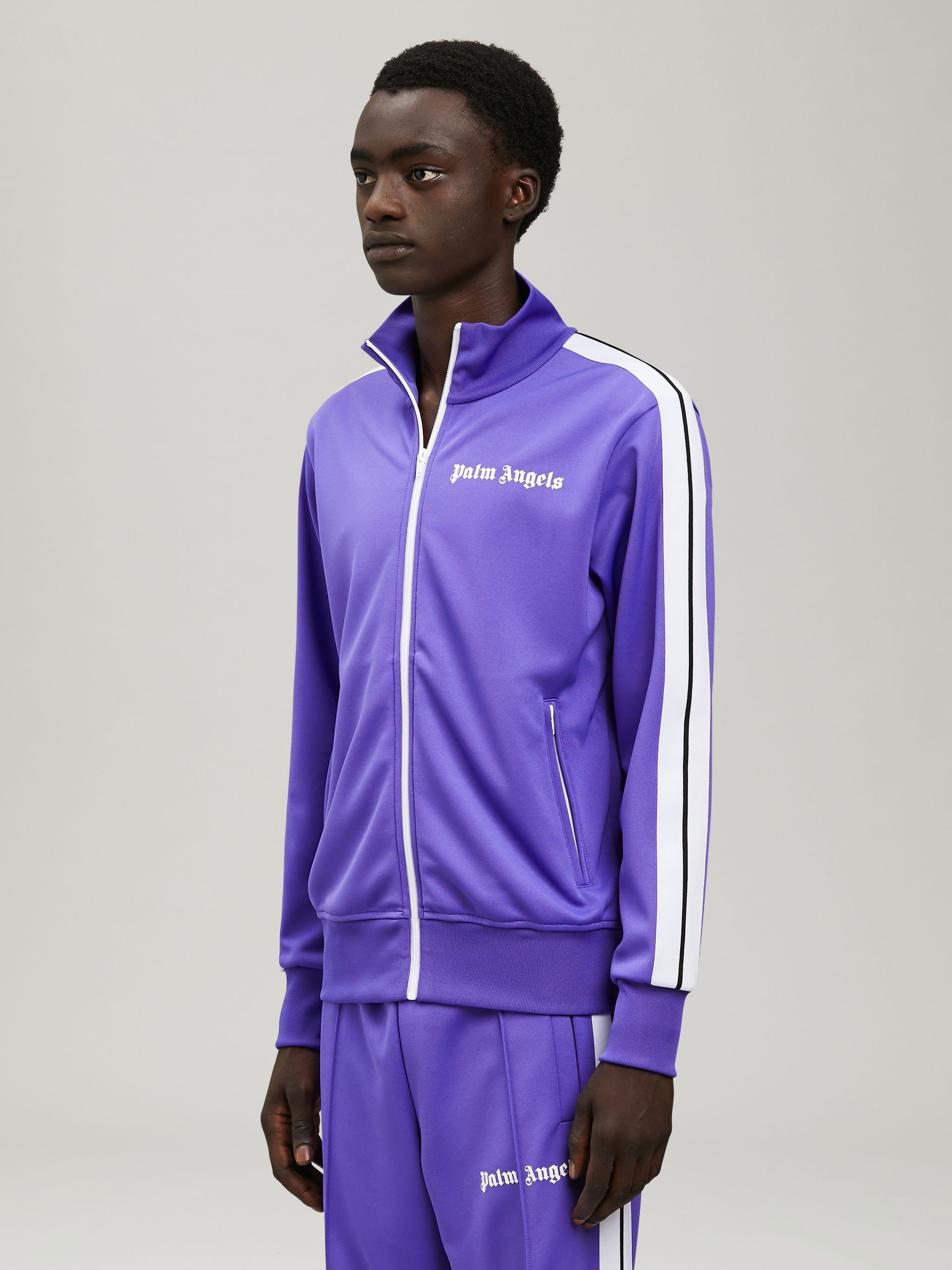 PALM ANGELS, Funnel Zip Tracksuit Jacket, Men, Tracksuit Tops