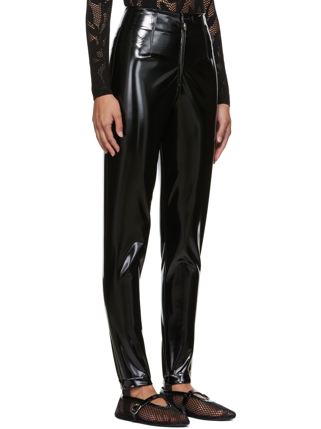 Black Stirrup Trousers - 2