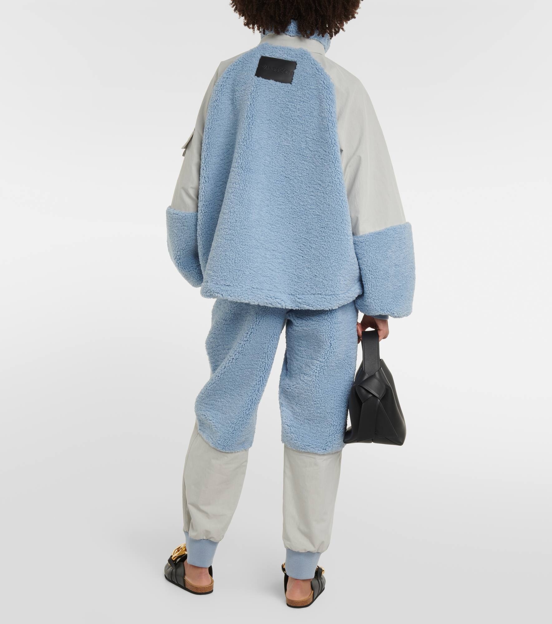 Colorblocked fleece-trimmed jacket - 3