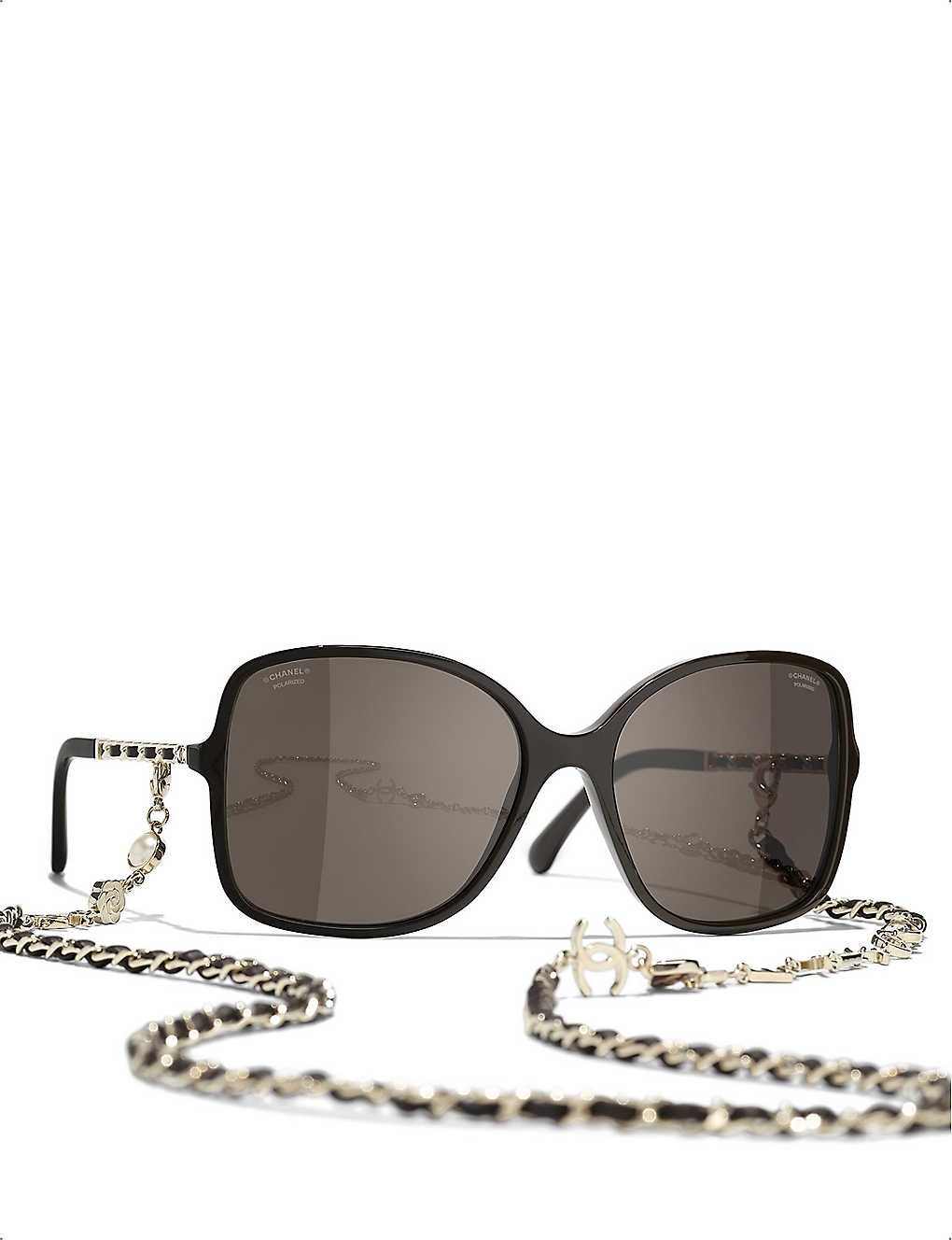 CH5210Q oversized chainmail acetate square sunglasses - 3