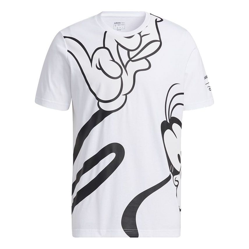 adidas neo x Disney U Mf Tee 1 Goofy Print Short Sleeves T Shirt Men's White HF0449 - 1