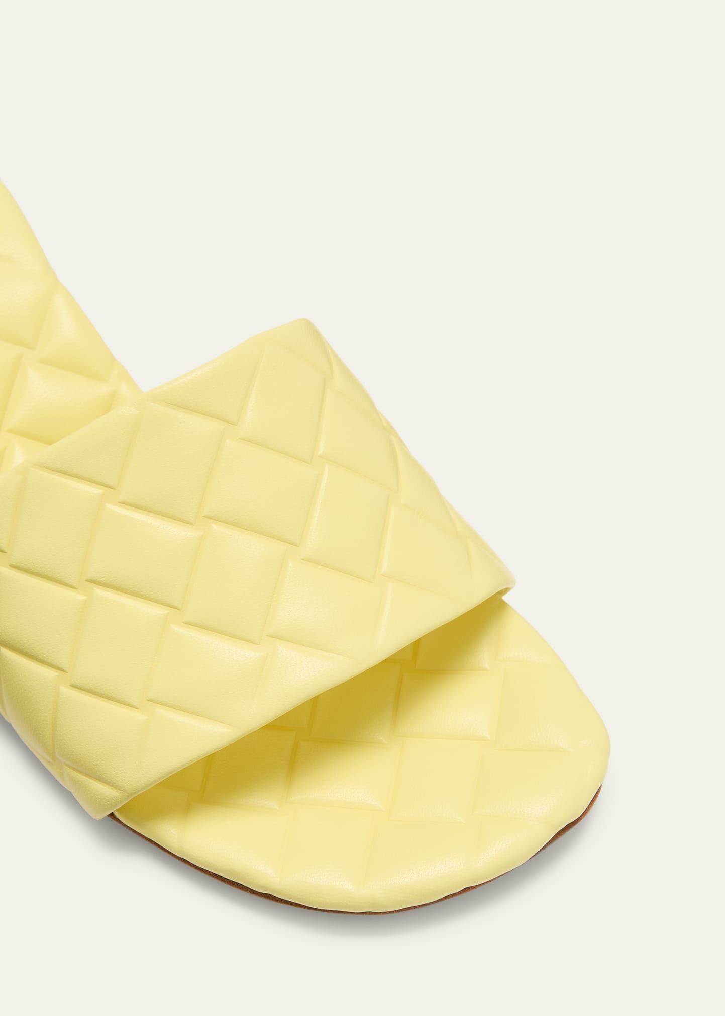 Quilted Leather Mule Sandals - 5
